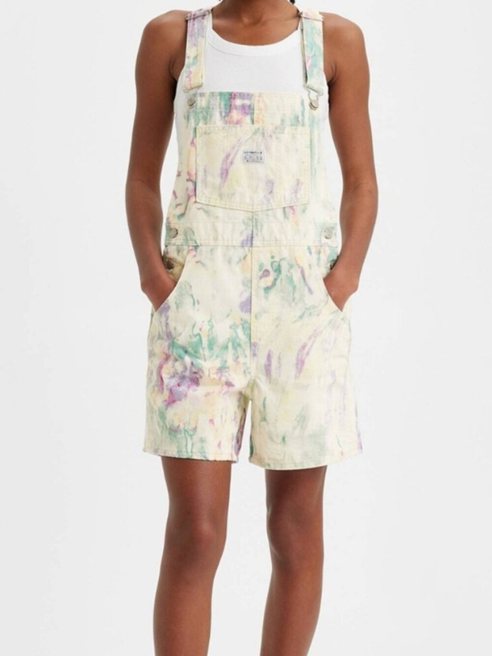 Levi's Free People Denim Cotton Floral Premium Romper Overall size M